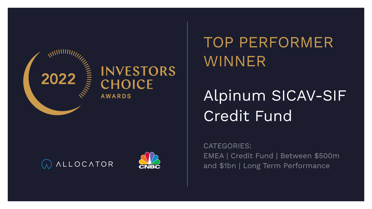 Investors Choice Awards 2022 den EMEA «Top Performer Award»