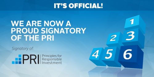 signatory to the UN-supported Principles for Responsible Investment (PRI)